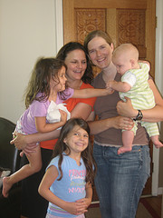 Marthea visiting me and wee Oliver with her two children soon after he was born. She was no longer at the League, but my adoration remained unchanged ... 