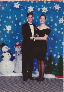 I'm pretty certain Ron and I broke up after 4 minutes, but we did manage to get a picture ... ah, high school. Believe it or not, we were at the terribly named Blue Ball. 